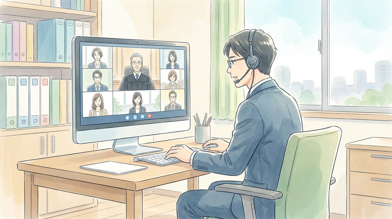 企業間トラブルの予防策について、契約書や運用ルールを確認しながら慎重に検討している法律相談の場面