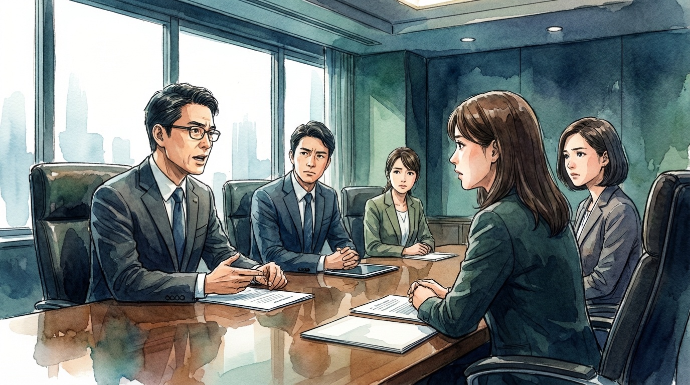 刑事事件における示談について、被害者対応や手続の流れを確認しながら慎重に検討している法律相談の場面