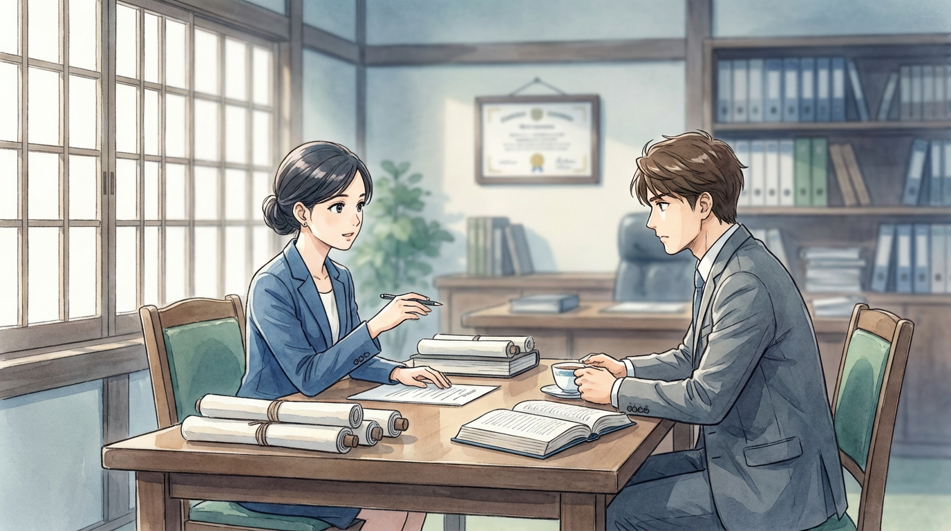 主張に法的根拠があるかどうかを、条文や事実関係を確認しながら慎重に検討している法律相談の場面