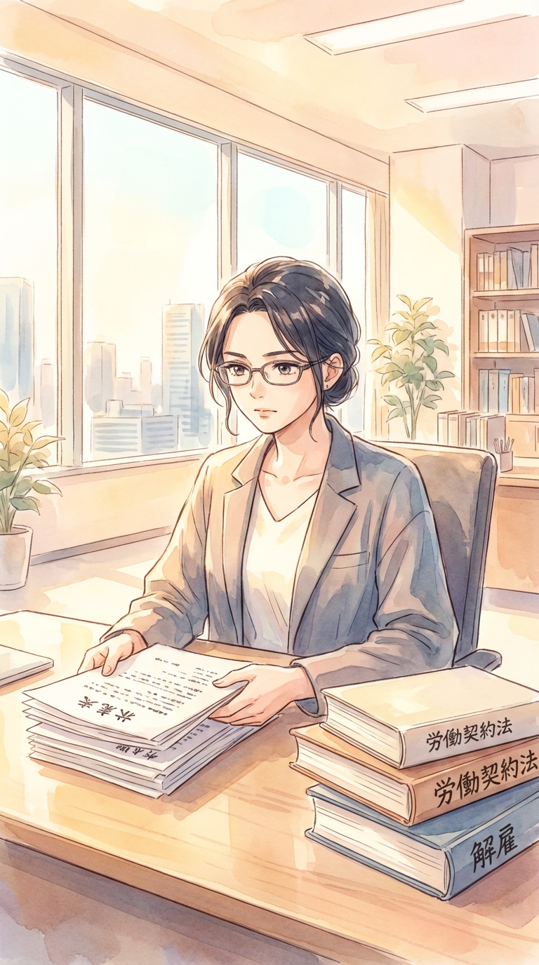 条文や事実関係を見ながら、主張に法的根拠があるかどうか整理している様子を表した挿絵