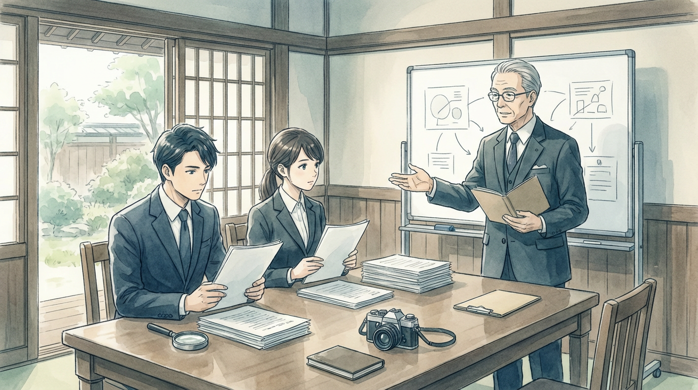 主張に法的根拠があるかどうかを、条文や具体的事情を照らし合わせながらさらに慎重に検討している法律相談の場面