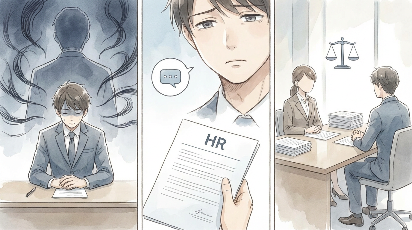 株主総会の進め方や注意点について、招集通知や議案資料を確認しながら慎重に検討している法律相談の場面