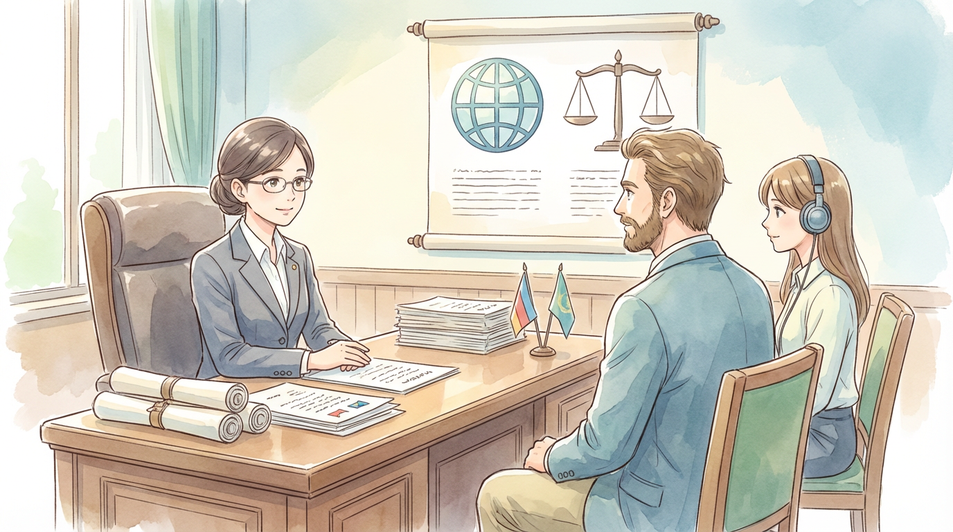 事実を証明する難しさについて、証拠資料ややり取りの記録を確認しながら慎重に検討している法律相談の場面