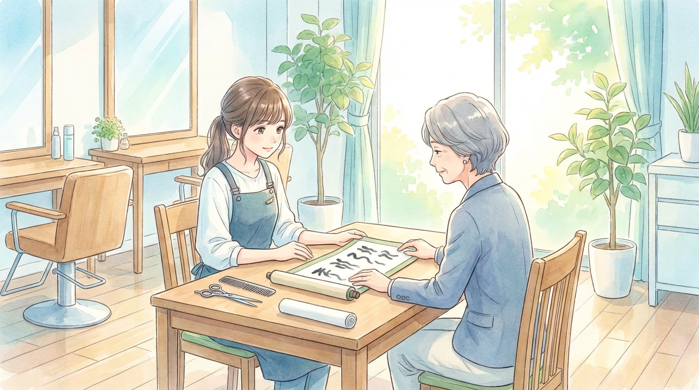 離婚後の取り決めについて、養育費や面会交流の資料を確認しながら慎重に検討している法律相談の場面